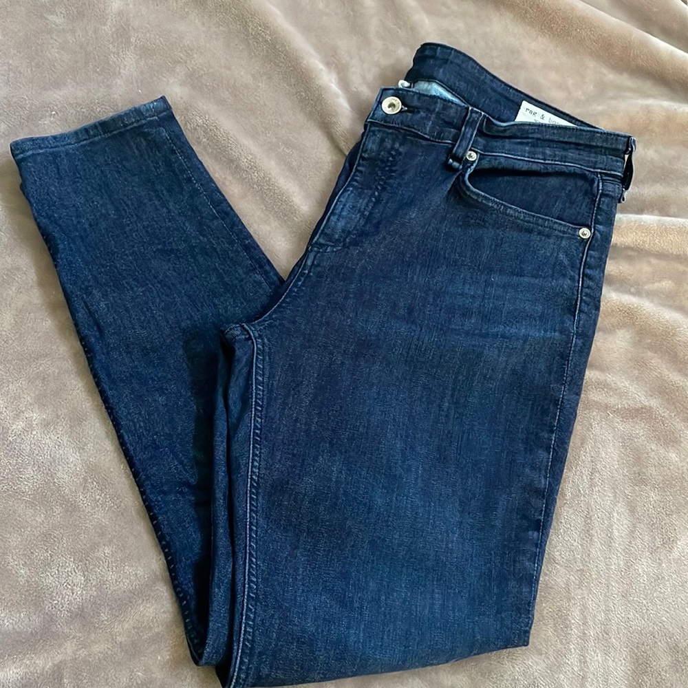 Rag and Bone Cate Dark wash skinny jeans with stretch .